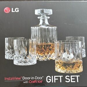 LG Crystal Decanter and Glass Gift Set